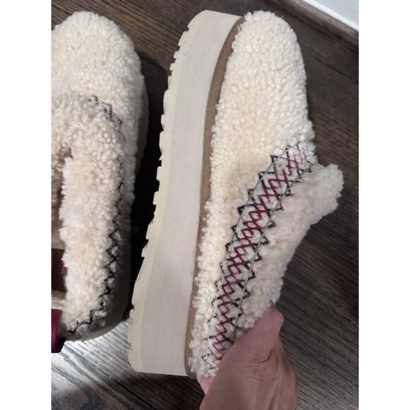 UGG Tazz Braid Platform Slippers Sandals 'Natural' Women's Size 9 NEW - Picture 7 of 16